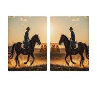 Cowboys Riding Horses Passport Protector Slim Passport Holder for Travel Essentials Compact Passport Sleeve Lightweight Wallet for Travel, style, 20.3x13.8cm