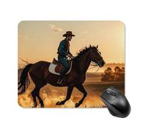Cowboys Riding Horses Square Mouse Pad Portable Computer Mousepad with Non-Slip Rubber Base 20 * 25cm Ultra-Thin Gaming Mouse Mat for Computer Laptop Office Desk Accessories