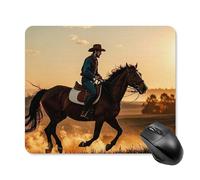 Cowboys Riding Horses Square Mouse Pad Portable Computer Mousepad with Non-Slip Rubber Base 25 * 30cm Ultra-Thin Gaming Mouse Mat for Computer Laptop Office Desk Accessories