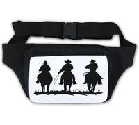 Cowboys Riding Horses Waist Bag Fanny Pack White
