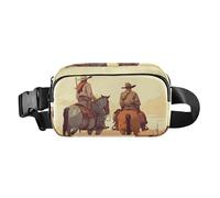Cowboys Sunsets Retro Vintage Fashion Fanny Pack Waist Bag for Men Women Water Resistant Zipper Fanny Pack Sling Bag with Adjustable Strap for Travel Vacation Running