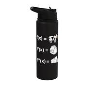Cowculus Calculus Derivative Mathematic Math Teacher Student Stainless Steel Insulated Water Bottle