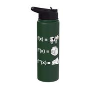 Cowculus Calculus Derivative Mathematics Funny Math Teacher Stainless Steel Insulated Water Bottle