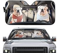 Cowdog Cute Animals In Clothes City Sight Drive Windshield Sunshade Keep Cooler Car Windscreen Sun Shade Heat Protection Car Window Covers Universal For Cars Auto Va-Ns M