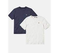 Cowes T-Shirt 2-Pack - Navy / Off White - 2XL