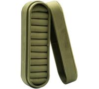 COWFEX Velvet Small Multiple Ring Box Portable Organizer Display Storage Travel Case Jewelry Earring Holder for Wedding Birthday Christmas Day (Olive Green)