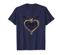 Cowgirl at Heart Western Rodeo Lasso Love Longhorn T-Shirt, Men, Navy, 6XL