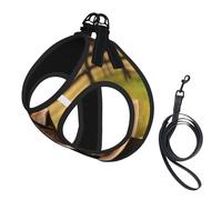 Cowgirl Boots Hat in Farms print Dog Harness, 2X Buckle,Dog Vest,No Pulling Front Leash Clip,for Small Medium Dogs