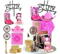 Cowgirl Cake Decorations Cowgirl Hat and Boot Cake Toppers Western Cowboy Cowgirl Birthday Baby Shower for Western Theme Party Favors Supplies
