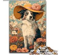 Cowgirl Dogs in Wildflowers Puzzles for Teenagers 1000 Pieces, Family Entertainment Toys Is Ideal As A Gift for The Whole Family (26x38cm)