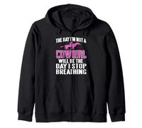 Cowgirl Forever Western Pride Fierce Spirit Zip Hoodie