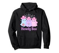 Cowgirl Ghosts Howdy Boo Cute Western Cowboy Hat Halloween Pullover Hoodie