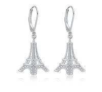 Cowgirl/Mountain/Prince Symbol/Filigree/Sun/Leaf/Eiffel Tower/Planet/Alien Earring 925 Sterling Silver Dangle Drop Earring for Women