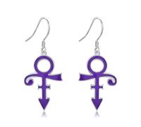 Cowgirl/Mountain/Prince Symbol/Filigree/Sun/Leaf/Eiffel Tower/Planet/Alien Earring 925 Sterling Silver Dangle Drop Earring for Women