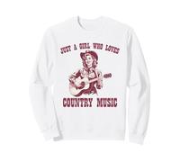 Cowgirl Playing Guitar Just A Girl Who Loves Country Music Sweatshirt