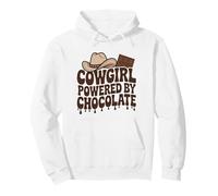 Cowgirl Powered By Chocolate Funny Western Country Rodeo Pullover Hoodie