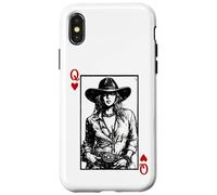 Cowgirl Queen of Hearts Western Playing Card Case for iPhone X/XS