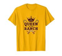 Cowgirl Queen of The Ranch Western Royalty Est. 1873 T-Shirt, Men, Bright Gold, S