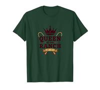 Cowgirl Queen of The Ranch Western Royalty Est. 1873 T-Shirt, Men, Forest Green, S
