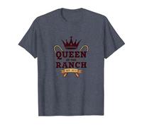 Cowgirl Queen of The Ranch Western Royalty Est. 1873 T-Shirt, Men, Heather Blue, 4XL