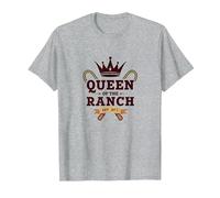 Cowgirl Queen of The Ranch Western Royalty Est. 1873 T-Shirt, Men, Heather Grey, M
