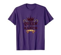 Cowgirl Queen of The Ranch Western Royalty Est. 1873 T-Shirt, Men, Purple, S