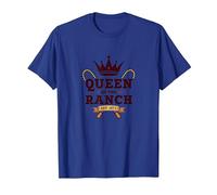 Cowgirl Queen of The Ranch Western Royalty Est. 1873 T-Shirt, Men, Royal Blue, S