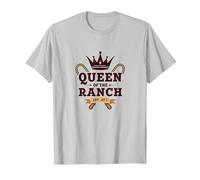 Cowgirl Queen of The Ranch Western Royalty Est. 1873 T-Shirt, Men, Silver, S