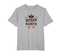 Cowgirl Queen of The Ranch Western Royalty Est. 1873 T-Shirt, Men's Big and Tall, Heather Grey, 4X Tall