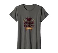 Cowgirl Queen of The Ranch Western Royalty Est. 1873 T-Shirt, Women, Asphalt, S