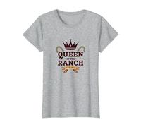 Cowgirl Queen of The Ranch Western Royalty Est. 1873 T-Shirt, Women, Heather Grey, XL