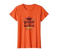 Cowgirl Queen of The Ranch Western Royalty Est. 1873 T-Shirt, Women, Orange, S