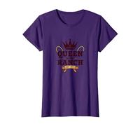 Cowgirl Queen of The Ranch Western Royalty Est. 1873 T-Shirt, Women, Purple, S
