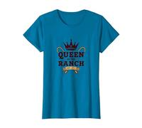 Cowgirl Queen of The Ranch Western Royalty Est. 1873 T-Shirt, Women, Sapphire, S