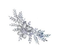 Cowgirl Rhinestone Wedding Belt, Crystal Alloy Flower Sash For Women Dresses, Silver Bridal Party Belt(WHITE)