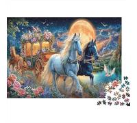 Cowgirl Ride Jigsaw Puzzles Fantasy Horse in Vivid Scene Puzzle Impossible Hard Difficult Challenging Fun Present 38x26cm/1000pcs