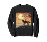 Cowgirl Riding At Sunset Sweatshirt