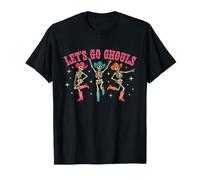 Cowgirl Skeleton Halloween Lets Go Ghouls Party Costume T-Shirt