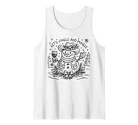 Cowgirl Snowman Western Mingle Holiday Party Wine Lover Tank Top