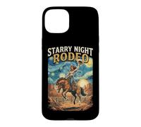 Cowgirl Starry Night Rodeo Western Equestrian Case for iPhone 15 Plus