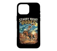 Cowgirl Starry Night Rodeo Western Equestrian Case for iPhone 16 Pro Max