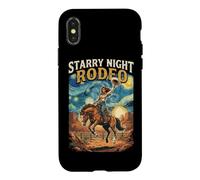Cowgirl Starry Night Rodeo Western Equestrian Case for iPhone X/XS