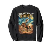 Cowgirl Starry Night Rodeo Western Equestrian Sweatshirt