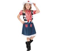 Cowgirl Sweetie Costume, Blue, With Dress, Vest, Scarf, Belt & Hat - cowgirl costume fancy dress sweetie girls outfit wild child cowboy west kids