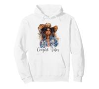 Cowgirl Vibes Melanin Cowgirls African American Pullover Hoodie