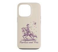 Cowgirl Vintage Western Retro Fearless and Free Purple Case for iPhone 13 Pro