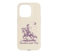 Cowgirl Vintage Western Retro Fearless and Free Purple Case for iPhone 15 Pro