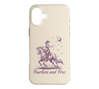 Cowgirl Vintage Western Retro Fearless and Free Purple Case for iPhone 16 Plus