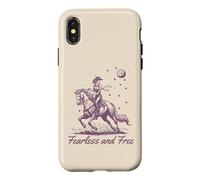 Cowgirl Vintage Western Retro Fearless and Free Purple Case for iPhone X/XS