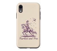 Cowgirl Vintage Western Retro Fearless and Free Purple Case for iPhone XR